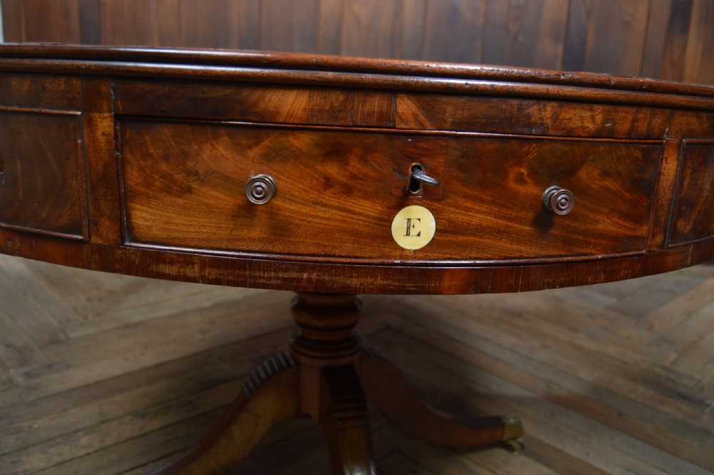 Regency Mahogany Drum Table View III