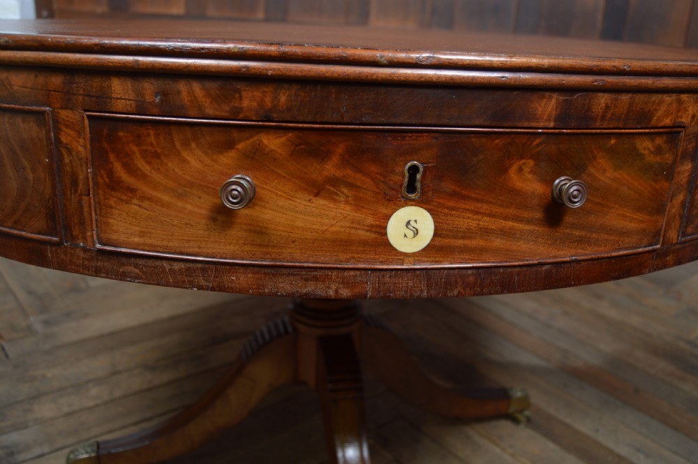 Regency Mahogany Drum Table View IV