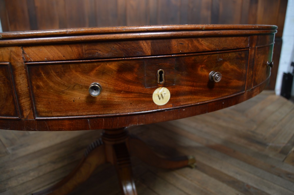 Regency Mahogany Drum Table View VI