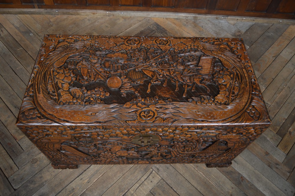 Chinese Camphor Wood Blanket / Storage Box View V