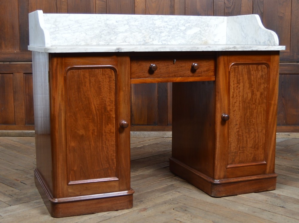 Victorian Marble Top Mahogany Wash Stand