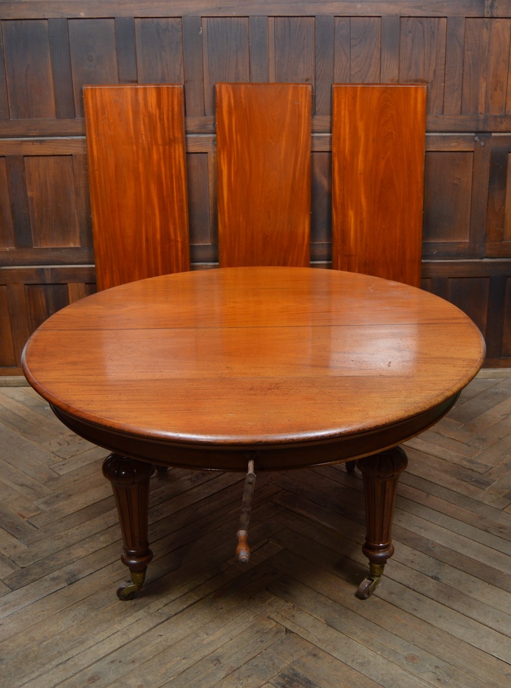 Victorian Mahogany Wind Out Dining Table