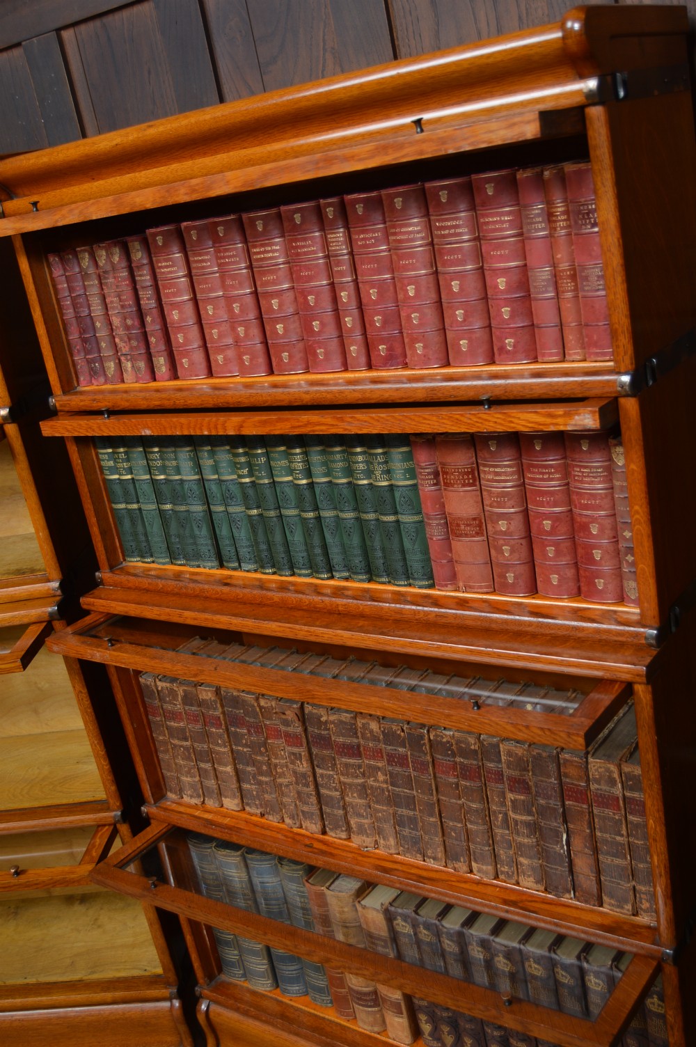Pair of Edwardian Globe Wernicke 4 Sectional Bookcases View IX
