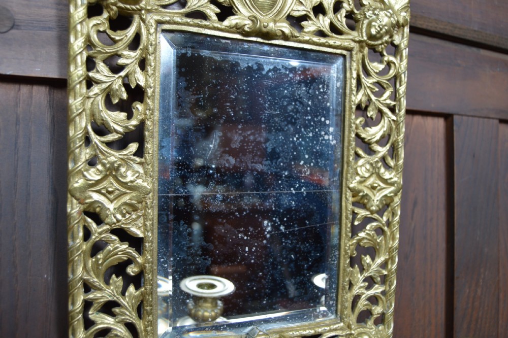 Edwardian Brass Mirrored Wall Sconce View VI