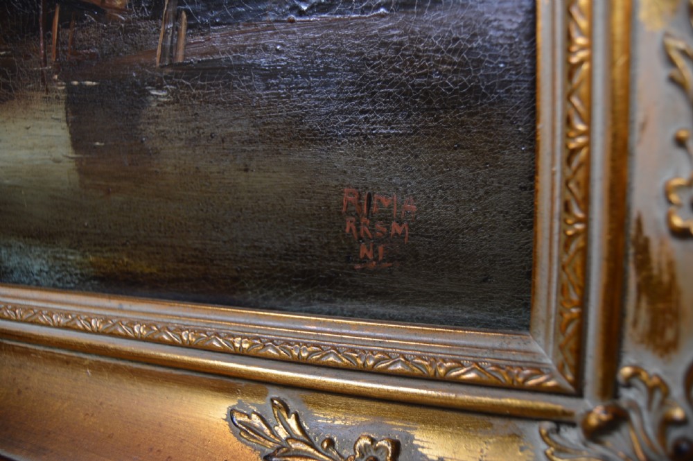  RIMA RRSM NF Dutch Harbour Scene Painting View VI