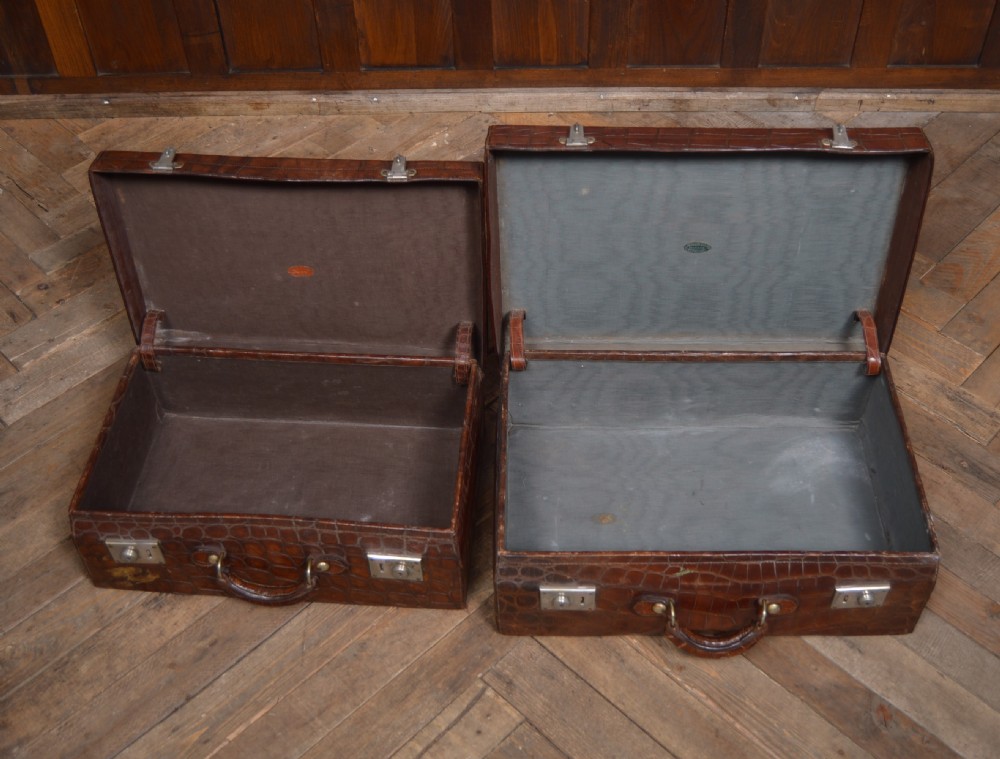 Pair of Cawnpore Faux Crocodile Cases View XIII