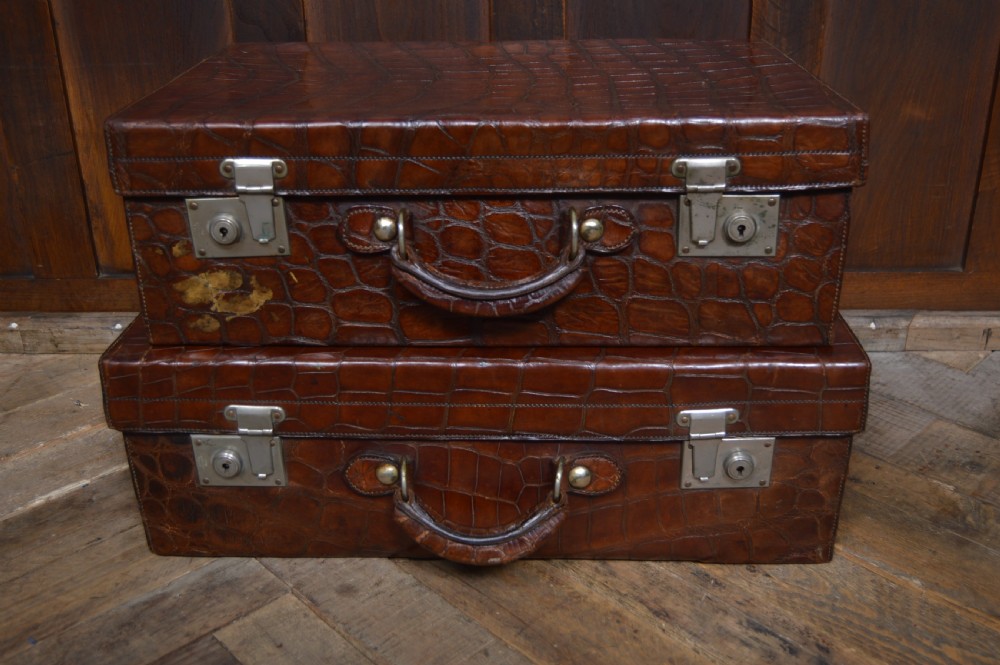 Pair of Cawnpore Faux Crocodile Cases View XV