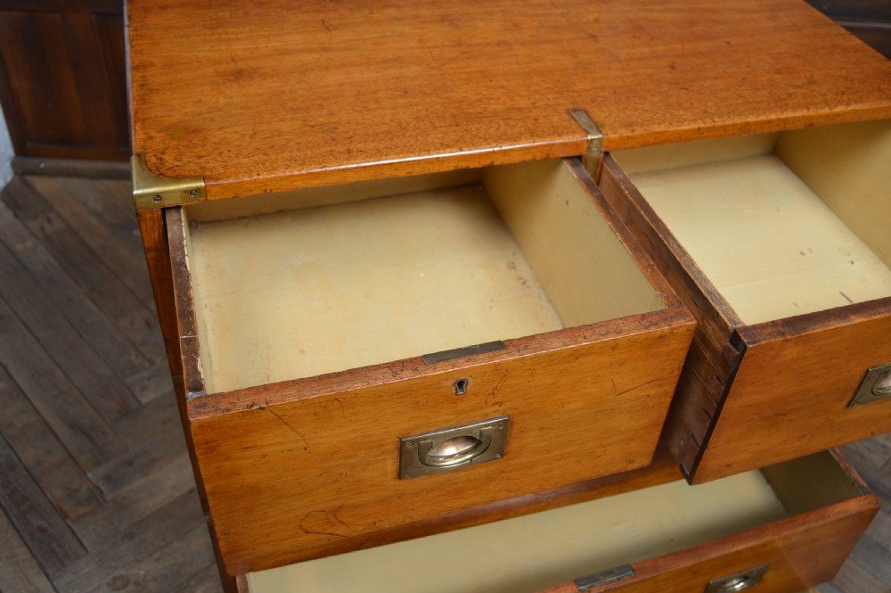 Victorian Mahogany Campaign Chest View XIII