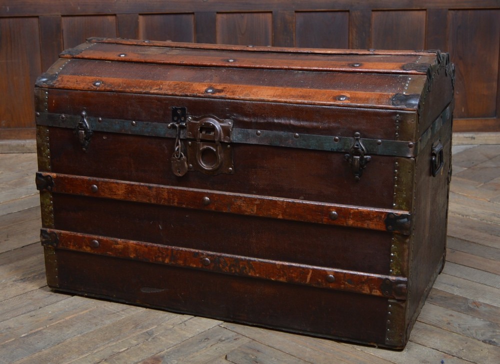 Vintage Canvas Domed Trunk