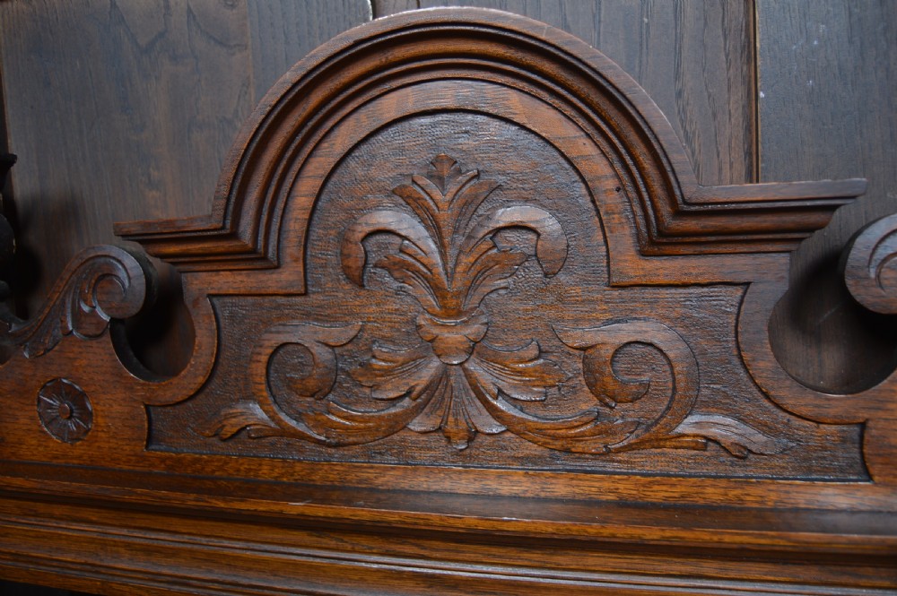Victorian Oak Over Mantle Mirror View IX