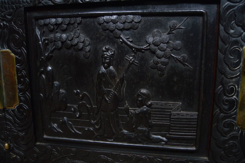 Chinese Ebonised Display Cabinet View V