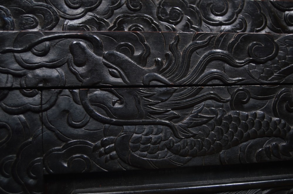 Chinese Ebonised Display Cabinet View XXIX