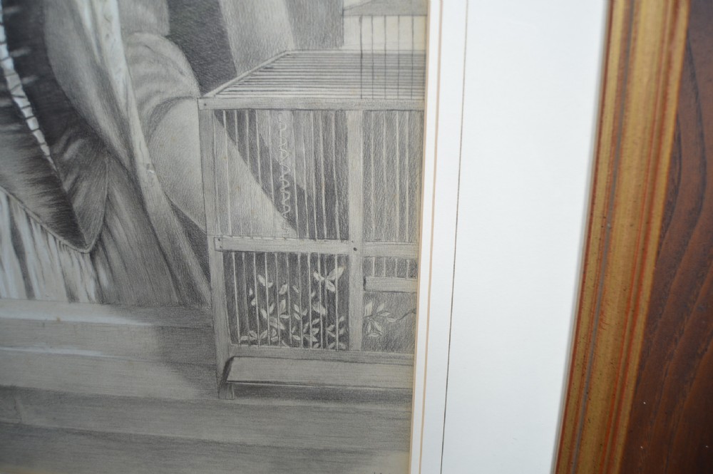 Framed Pencil Drawing By Miss Smith  View VII