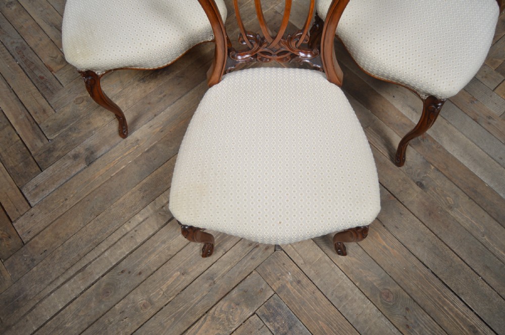 Set of 8 Victorian Walnut Dining Chairs View VII