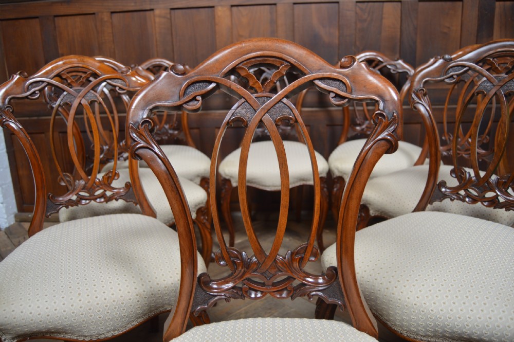 Set of 8 Victorian Walnut Dining Chairs View VIII