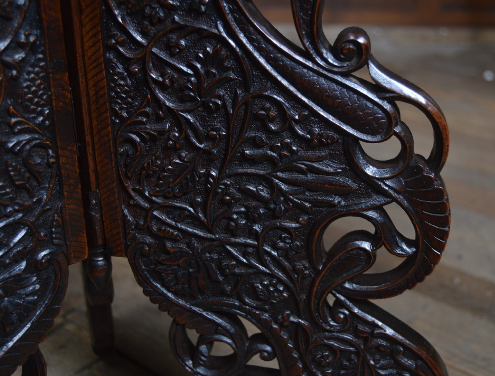 Middle Eastern Carved Hardwood Folding table View VIII