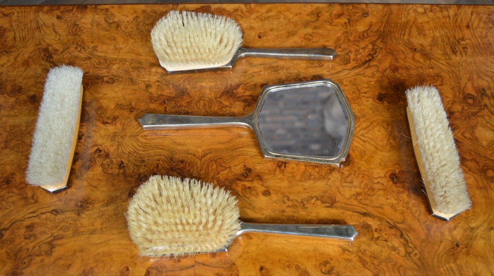 Silver and Enamel Dressing Table Set View VI