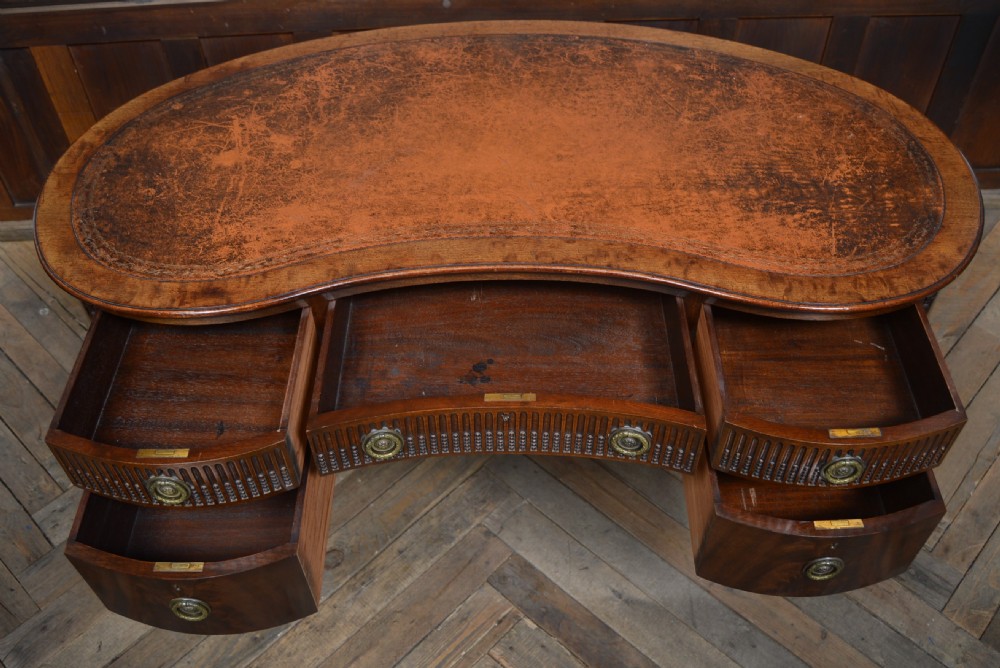 Edwardian Freestanding Kidney Shaped Desk View V