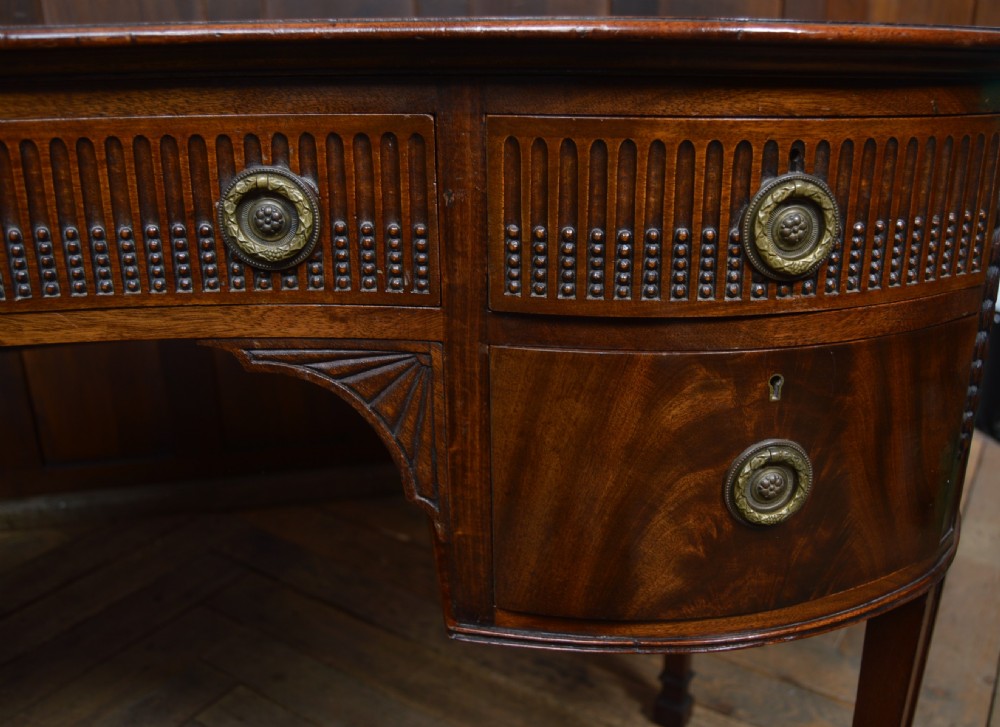 Edwardian Freestanding Kidney Shaped Desk View VI