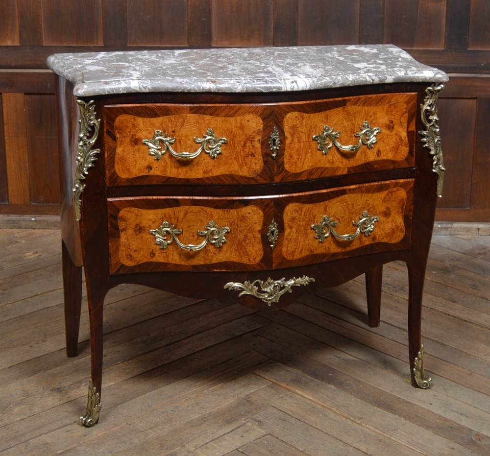Marble Top Bombe Chest of Drawers