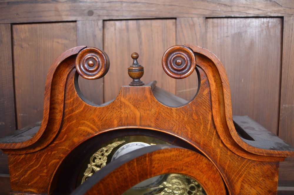 Victorian Oak Grandfather Clock View X
