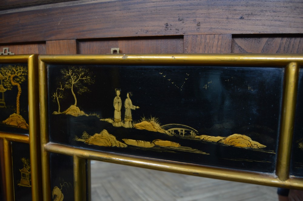 Black Chinoiserie Mirror View VIII