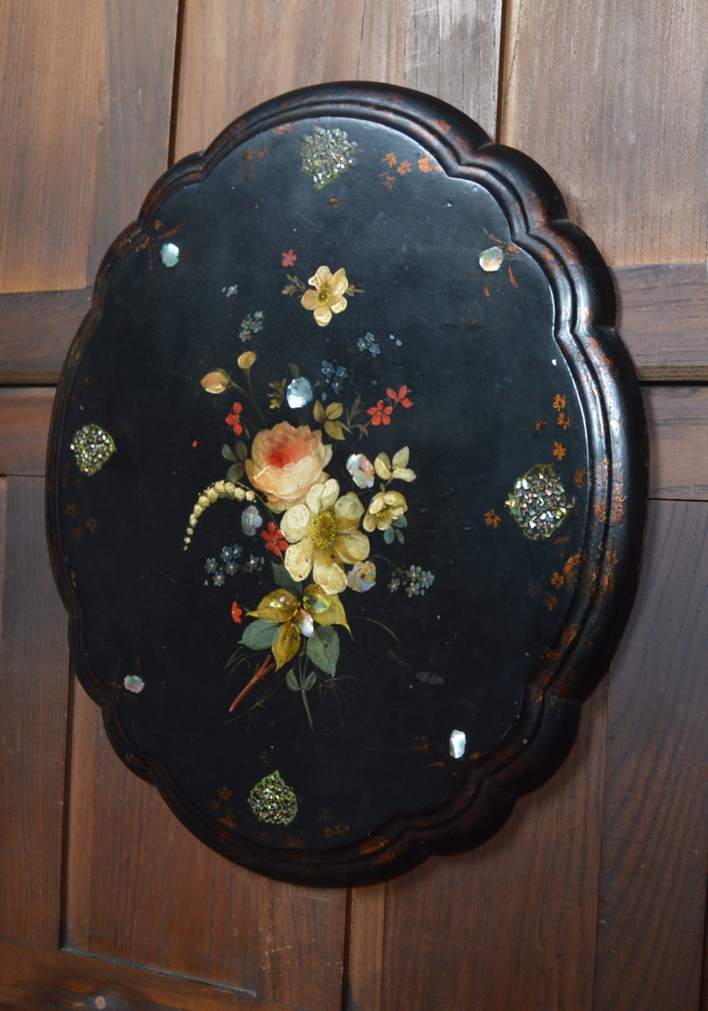 Victorian Paper Mache Wall Plaque
