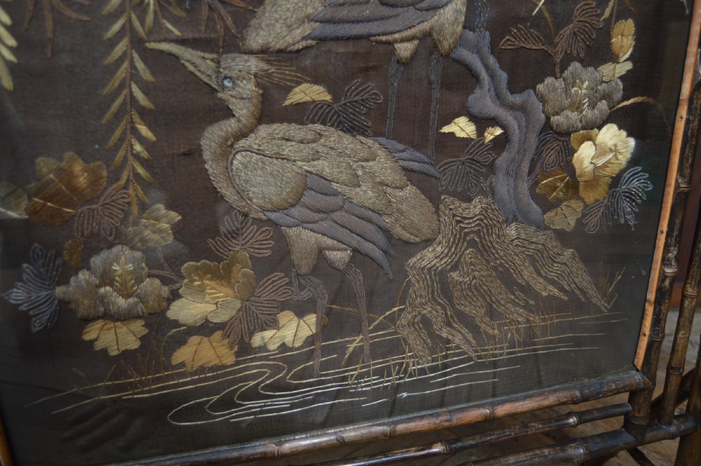 Edwardian Bamboo Fire Screen View VIII