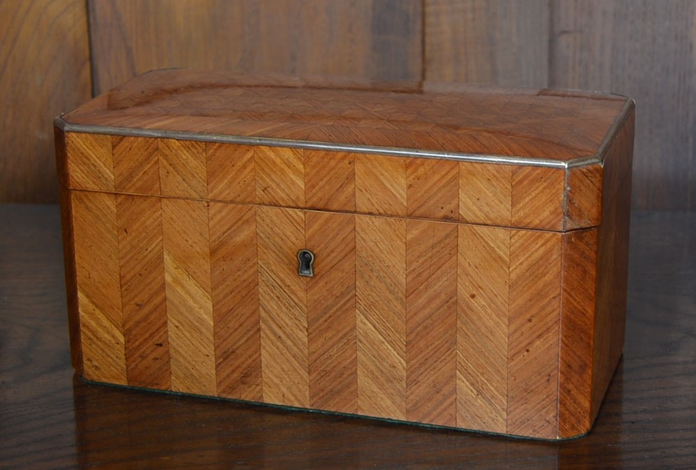 Satin Wood Tea Caddy