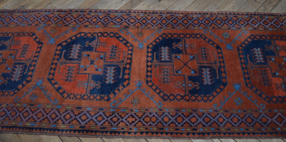 Vintage Hand Woven Hall Runner View V