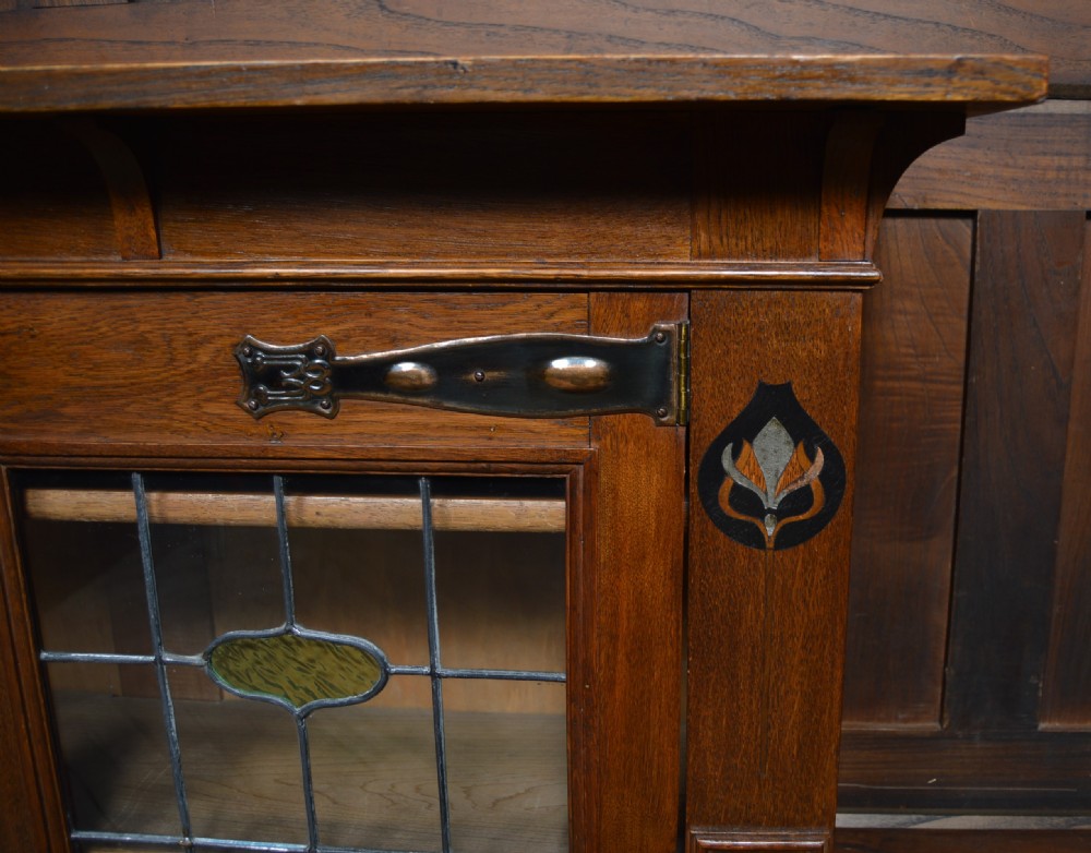 Arts & Crafts Oak Bookcase / Display Cabinet View VI