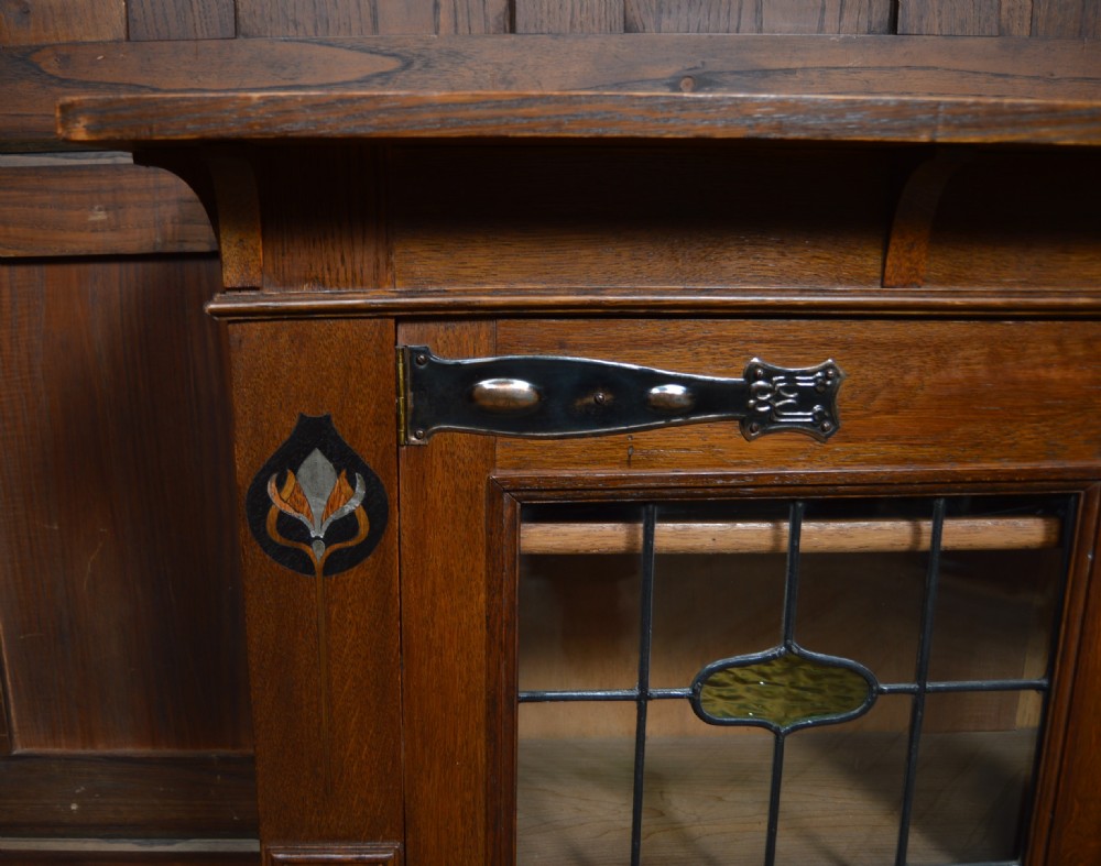 Arts & Crafts Oak Bookcase / Display Cabinet View VII