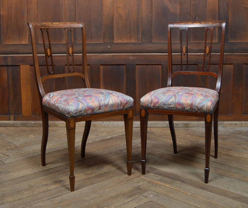 Pair of Edwardian Mahogany Chairs