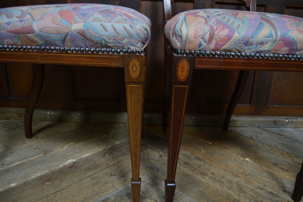 Pair of Edwardian Mahogany Chairs View XII