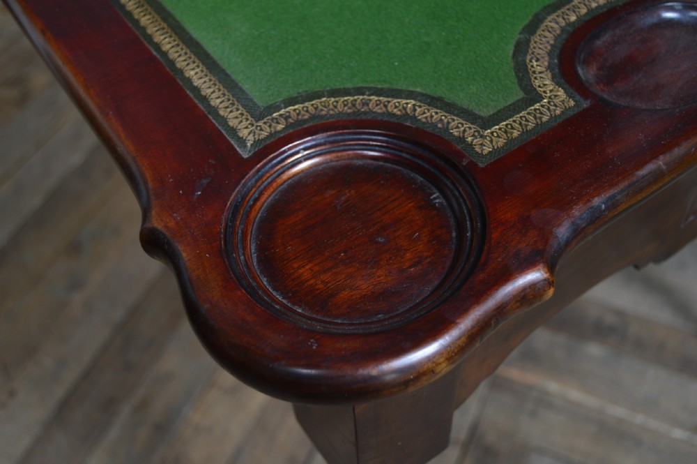 Edwardian Mahogany Fold-Over Games Table View VII