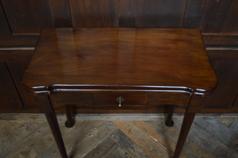 Edwardian Mahogany Fold-Over Games Table View XII