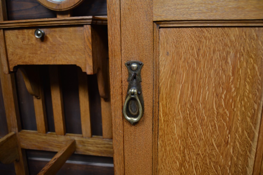 Edwardian Scottish Oak Hall Stand/Robe View X