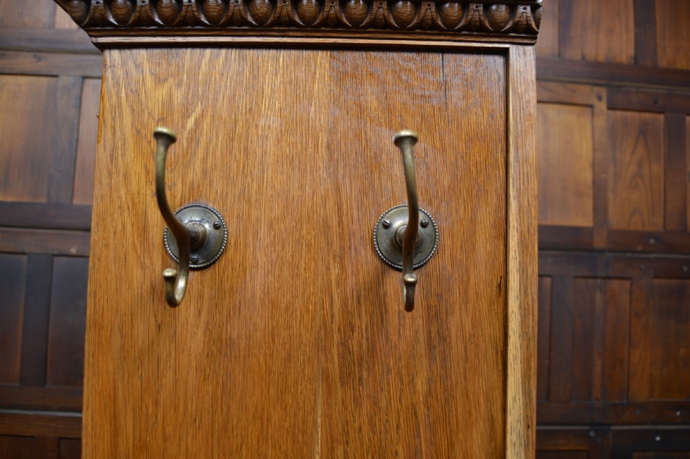 Edwardian Scottish Oak Hall Stand/Robe View XIV