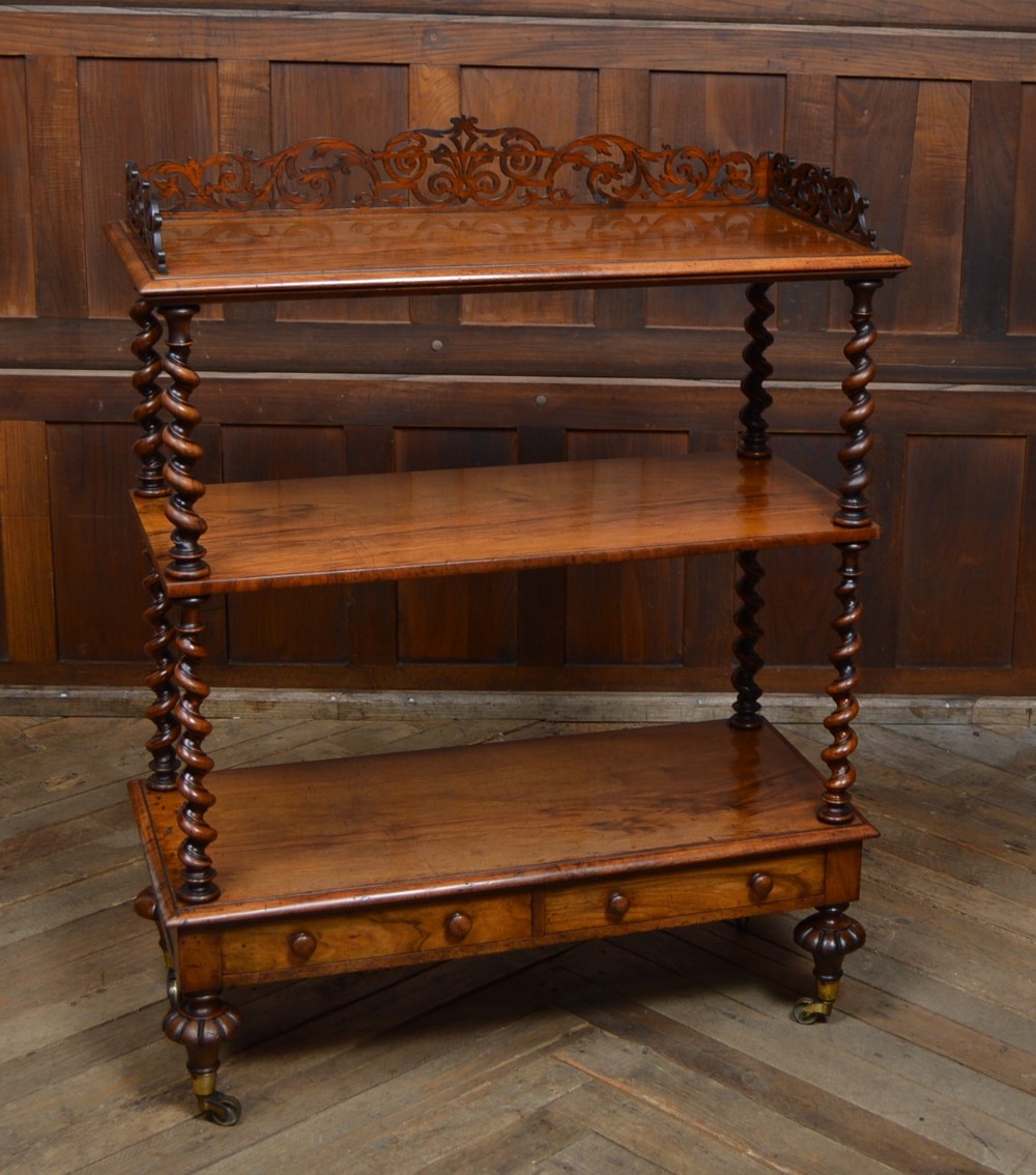 Victorian 3 Tier Walnut Whatnot