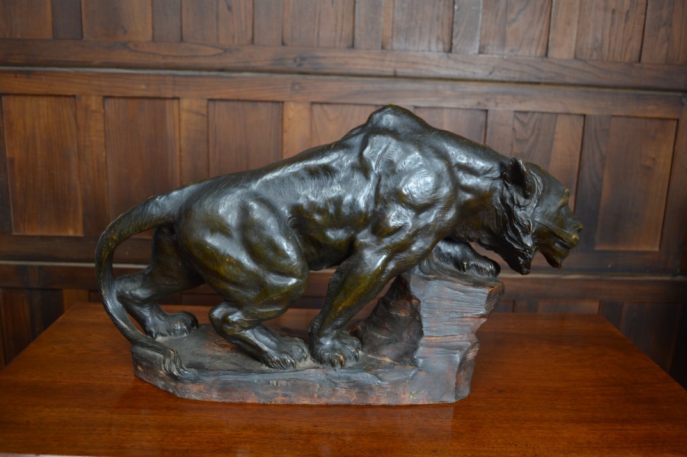 Richard Aurili Terracotta Sculpture FELINE LENONESSA  View VI