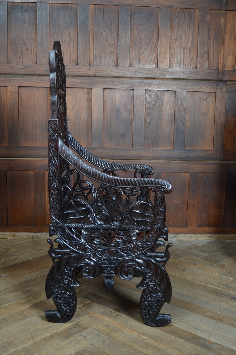 Oriental Hardwood Arm Chair View XVIII