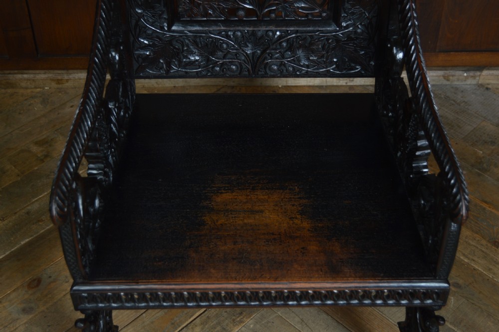 Oriental Hardwood Arm Chair View XIX