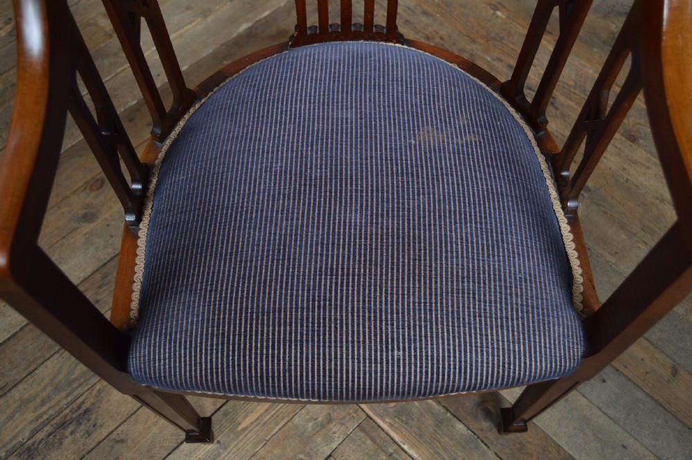 Edwardian Mahogany Armchair View V