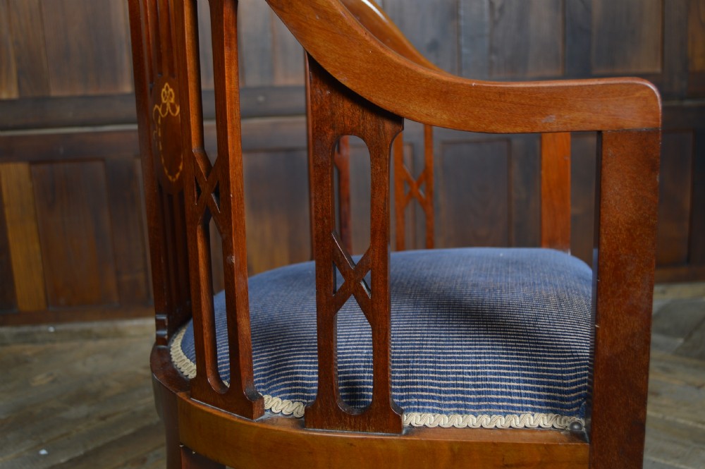 Edwardian Mahogany Armchair View XIII