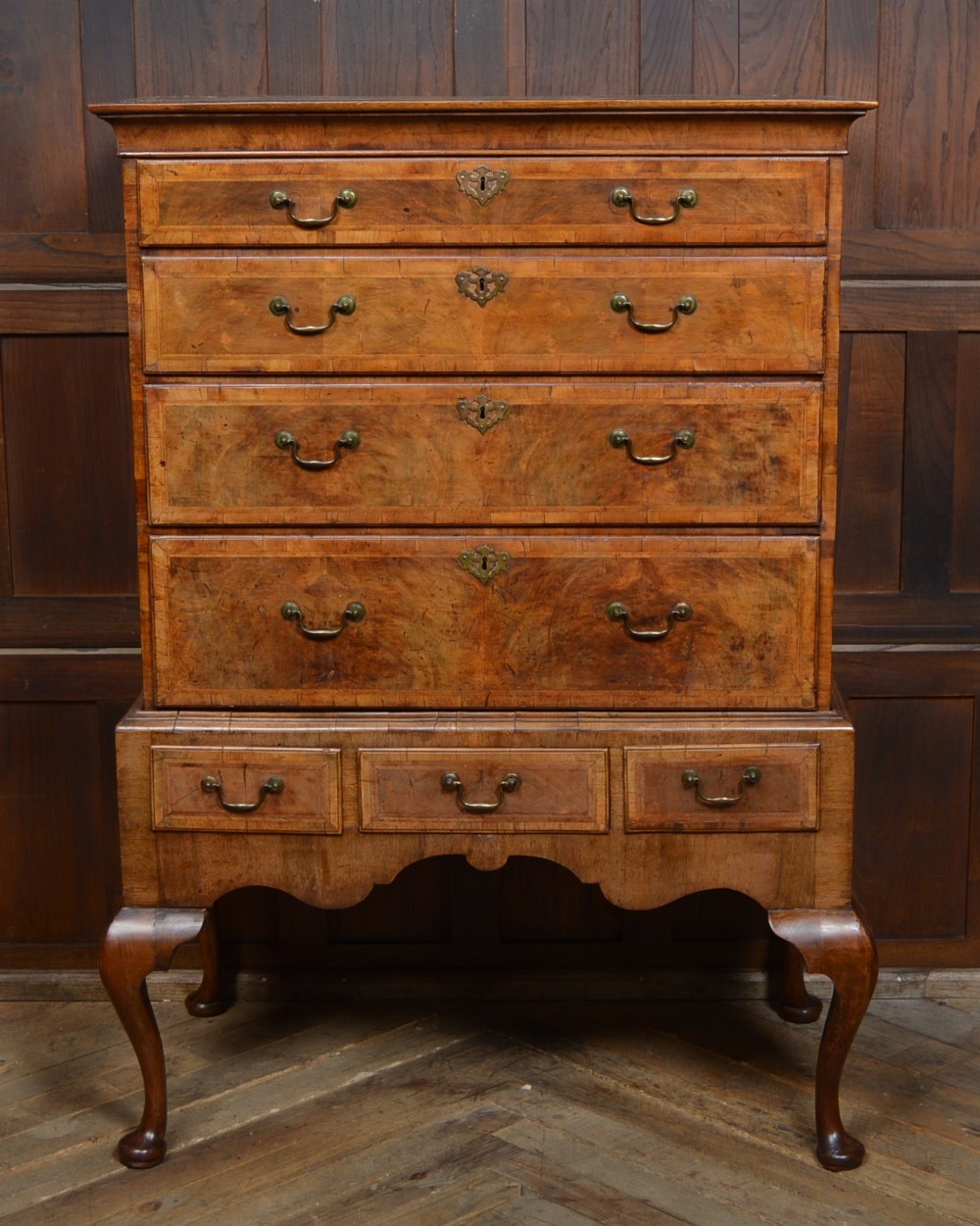 Queen Anne Walnut Chest on Stand