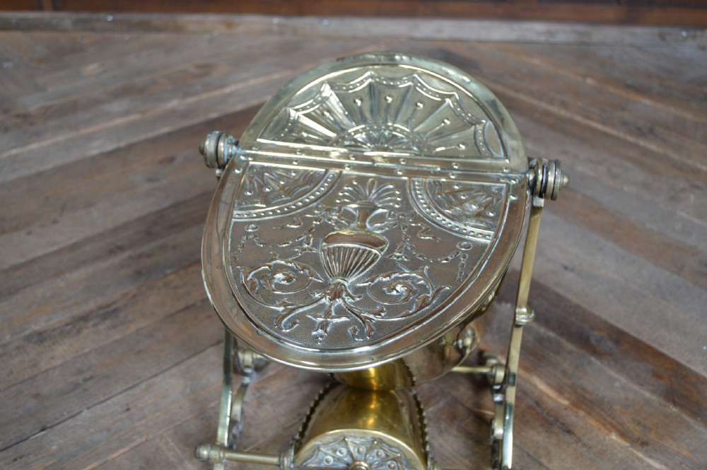 Edwardian Swing Brass Coal Bucket View IX