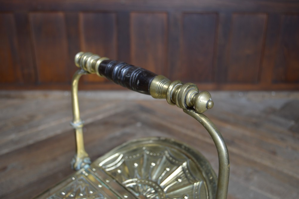Edwardian Swing Brass Coal Bucket View XVII