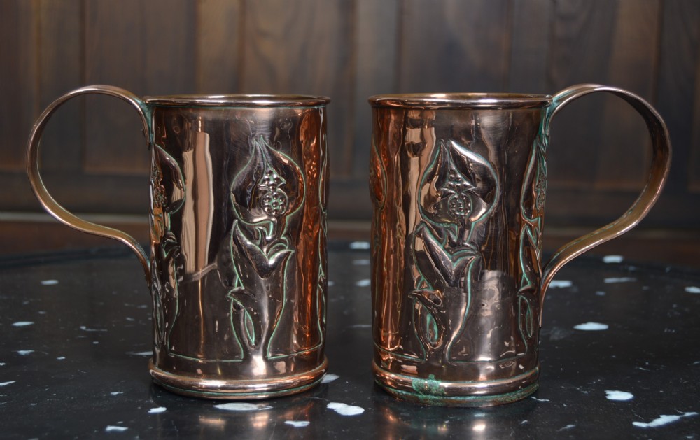 Pair of Arts and Crafts Tankards View II
