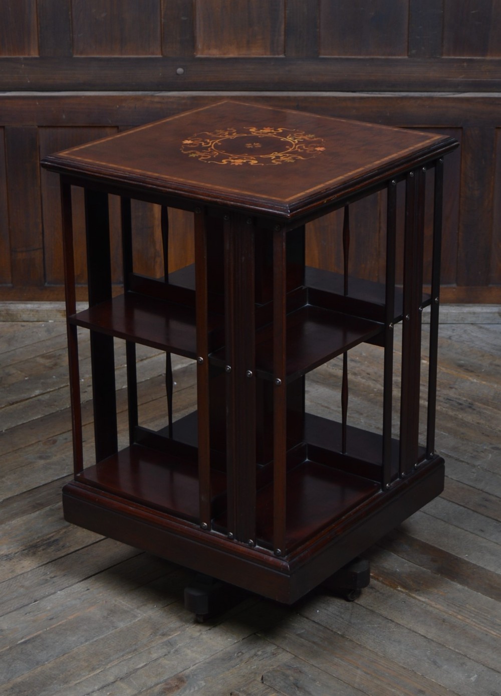 Edwardian Mahogany Revolving Bookcase