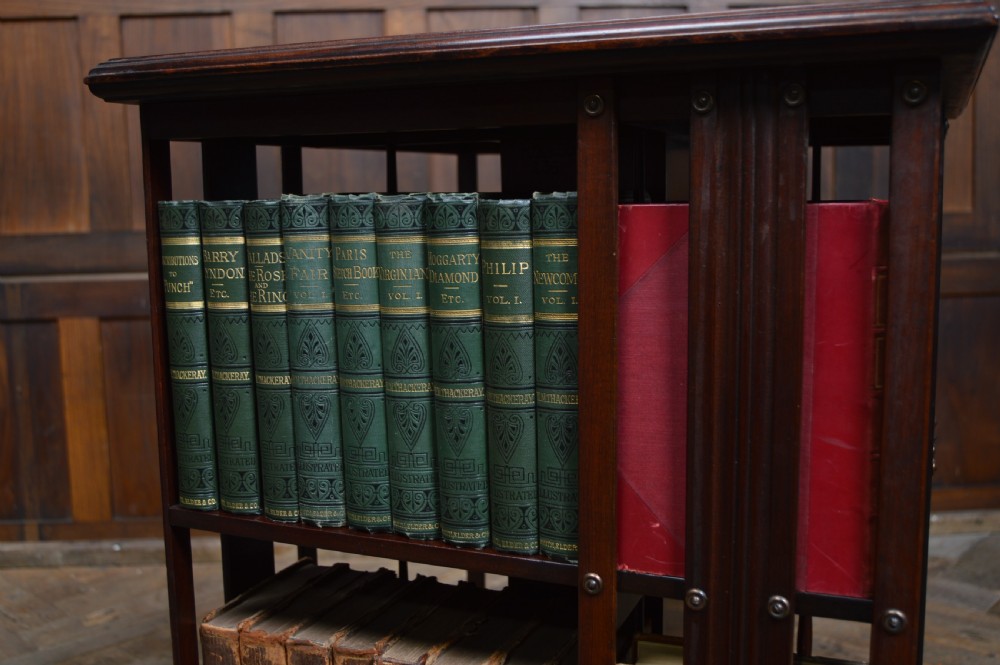 Edwardian Mahogany Revolving Bookcase View IX
